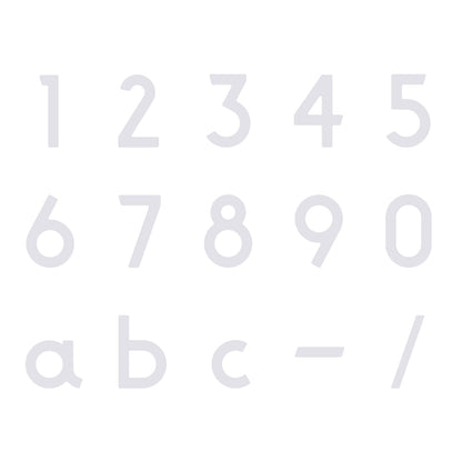 Adhesive street numbers for mailboxes in white