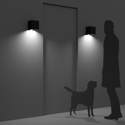 CUBE QUATRO - Contemporary, designer LED outdoor wall light in anthracite