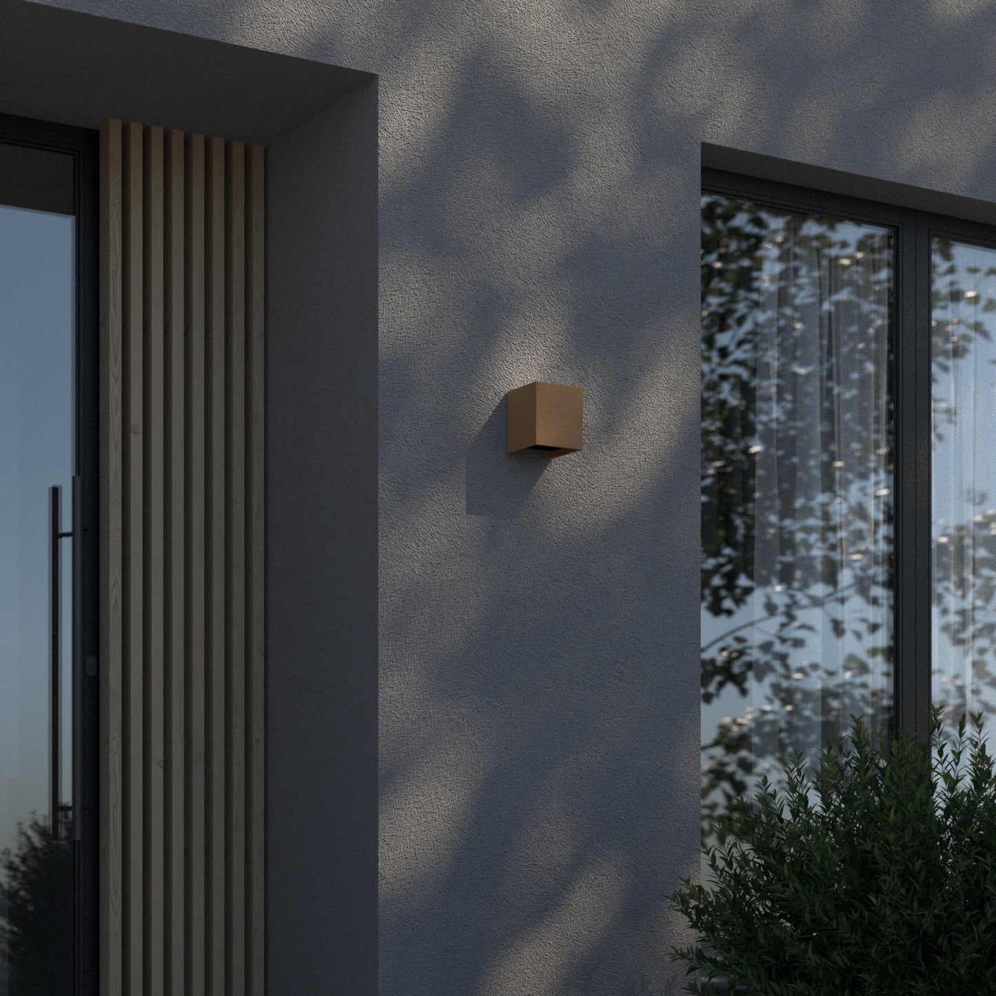 CUBE QUATRO - Contemporary, designer LED outdoor wall light in anthracite