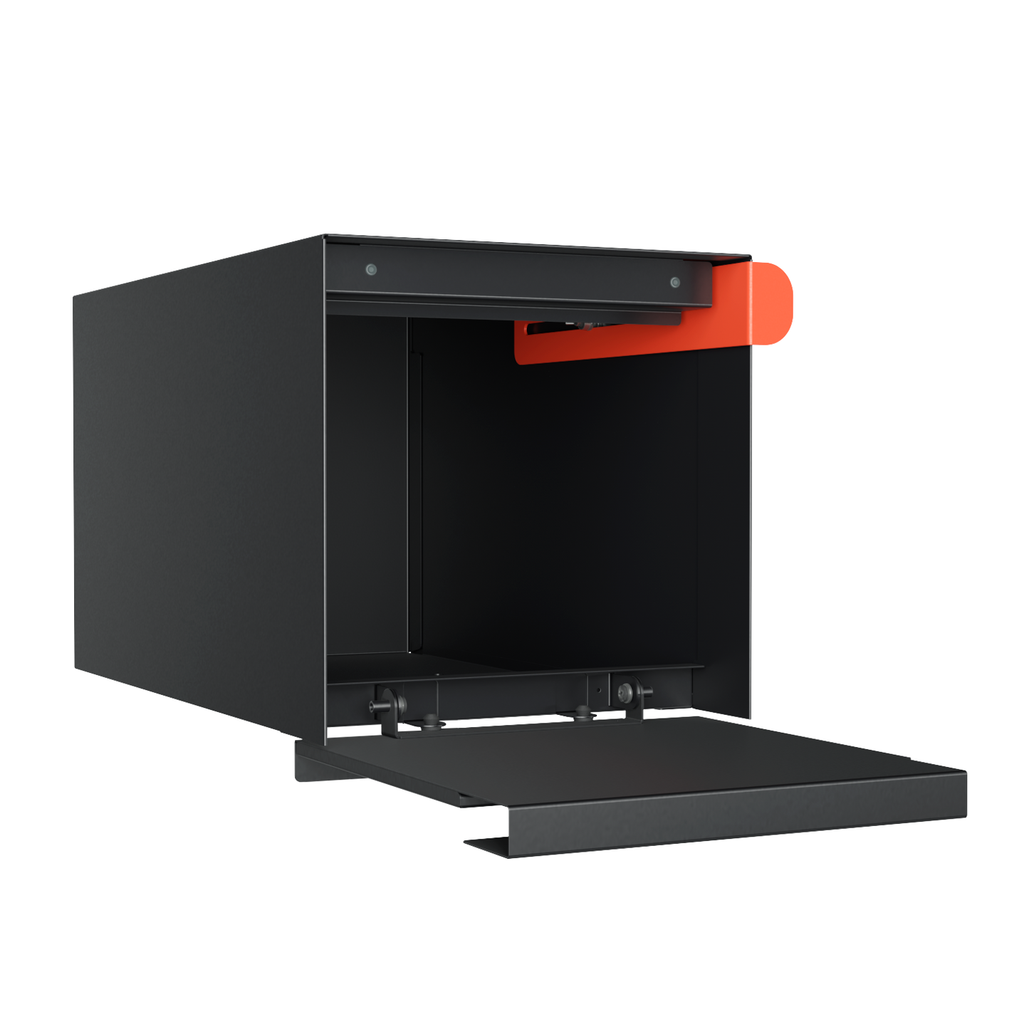 Town Square Mailbox by Bravios - Large Capacity Mailbox (Without Post) - Black with Jazz Wood Panel