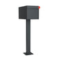 TOWN SQUARE Mailbox by Bravios - Large capacity mailbox with post - Anthracite