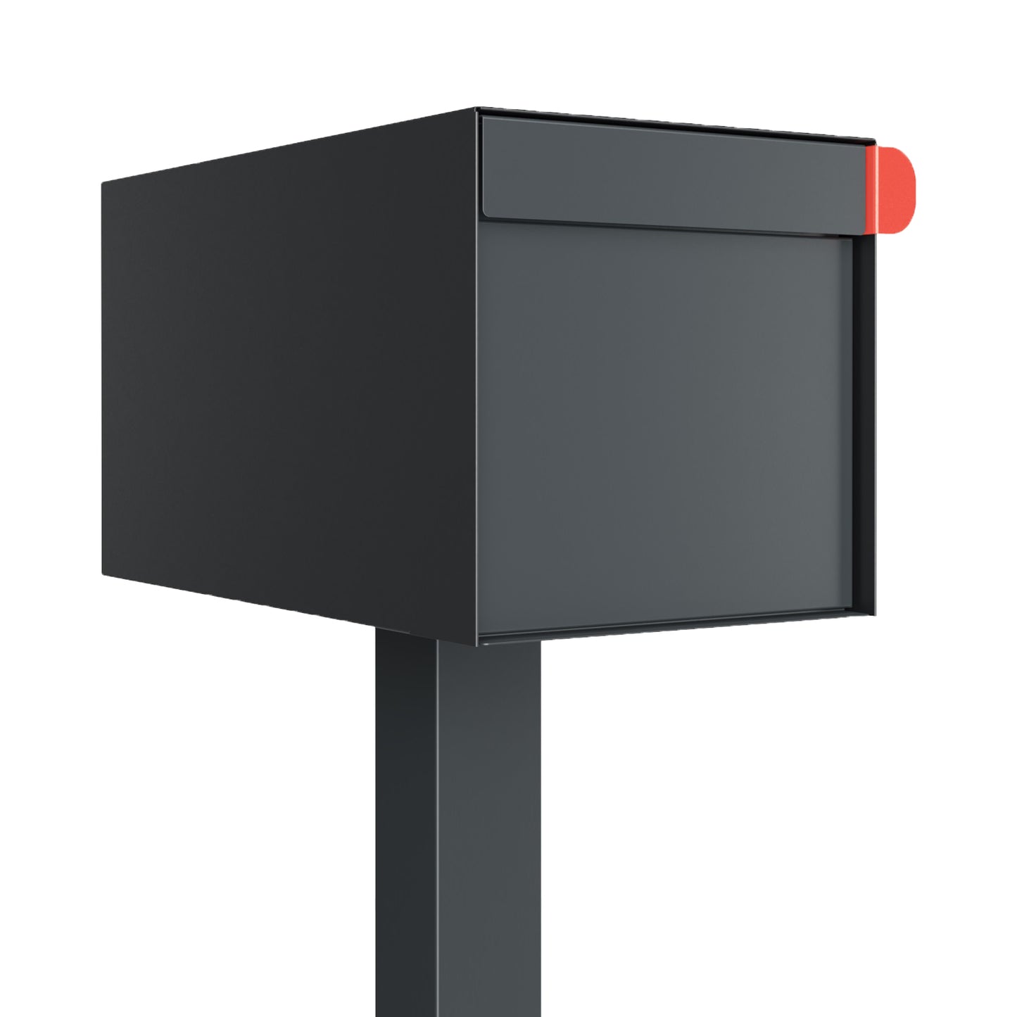TOWN SQUARE Mailbox by Bravios - Large capacity mailbox with post - Anthracite