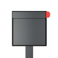 TOWN SQUARE Mailbox by Bravios - Large capacity mailbox with post - Anthracite