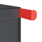 TOWN SQUARE Mailbox by Bravios - Large capacity mailbox with post - Anthracite