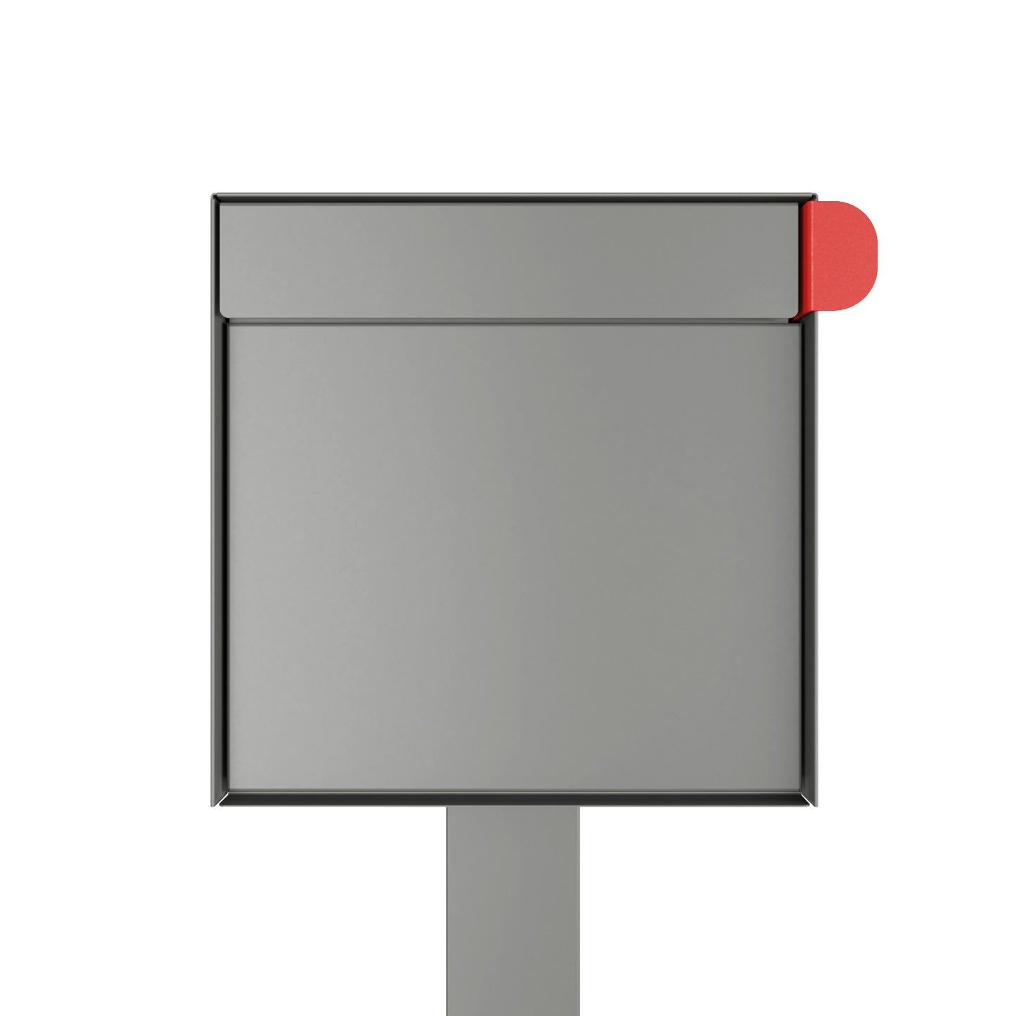 TOWN SQUARE Mailbox by Bravios - Large capacity mailbox with post - Gray