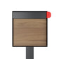 Town Square by Bravios - Large Capacity Mailbox with Post - Black with Voyager Wood Panel