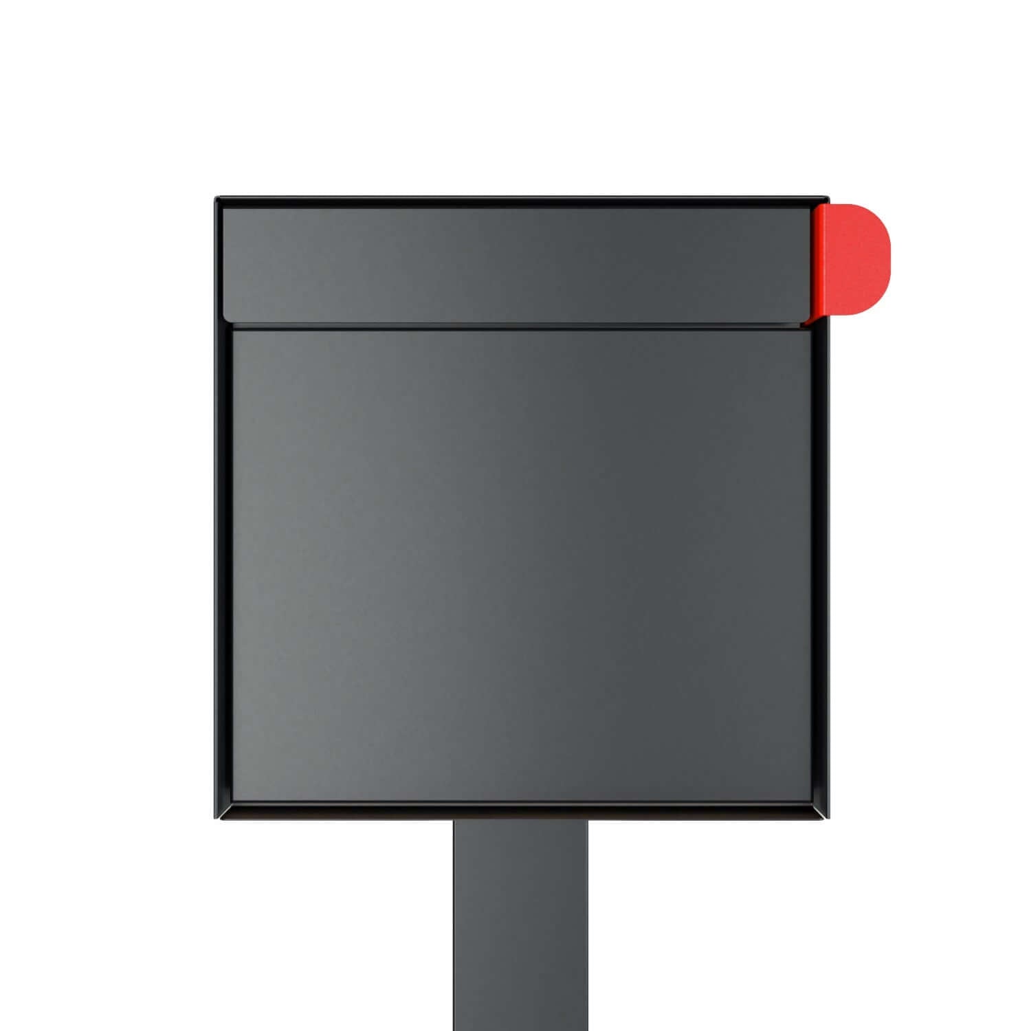 TOWN SQUARE Mailbox by Bravios - Large capacity mailbox with post - Bl