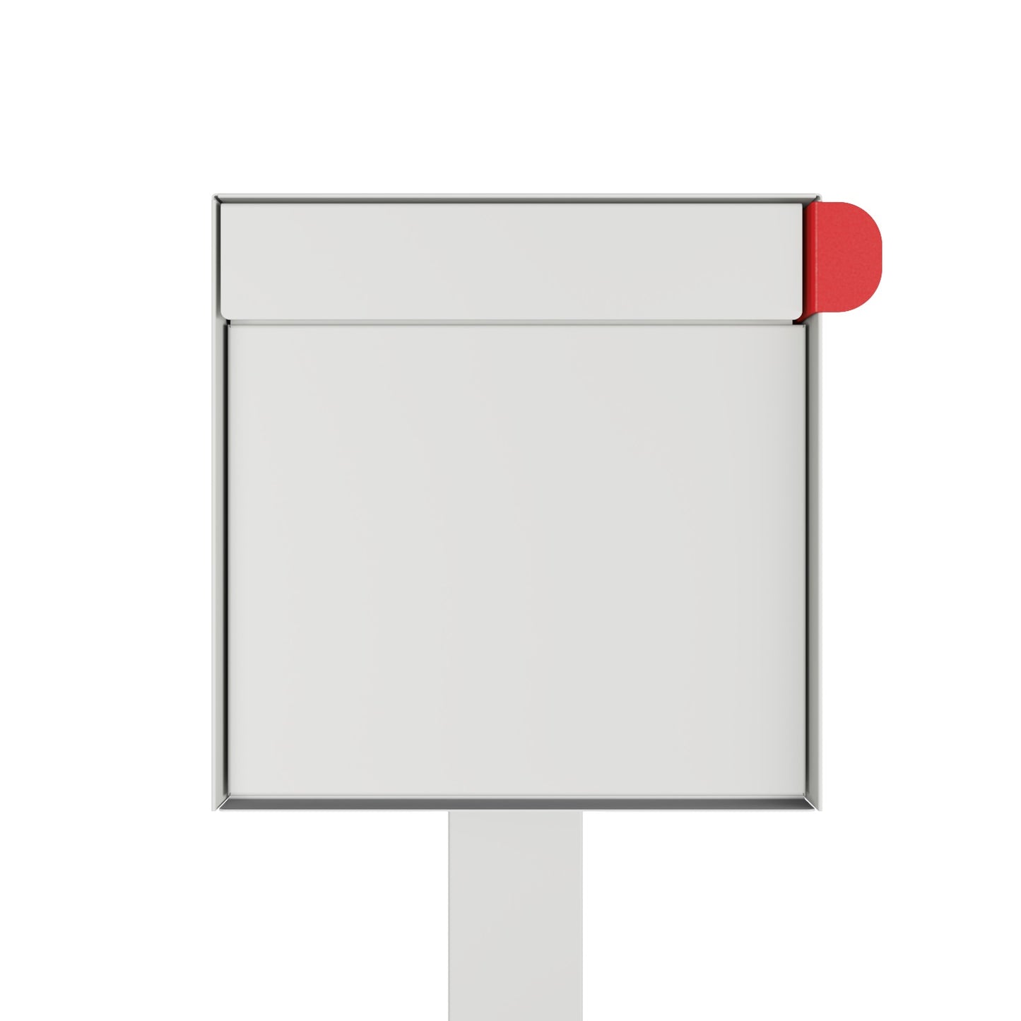 TOWN SQUARE Mailbox by Bravios - Large capacity mailbox with post - White