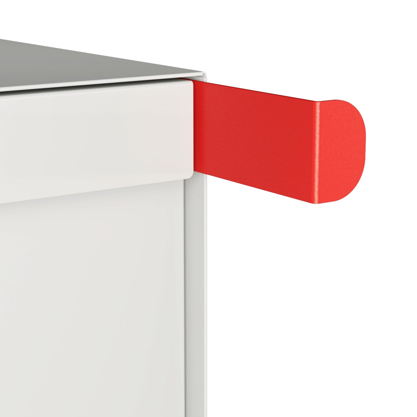 TOWN SQUARE Mailbox by Bravios - Large capacity mailbox with post - White