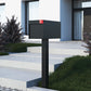 TOWN SQUARE Mailbox by Bravios - Large capacity black mailbox (without post)