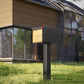 Town Square by Bravios - Large Capacity Mailbox with Post - Anthracite with Voyager Wood Panel