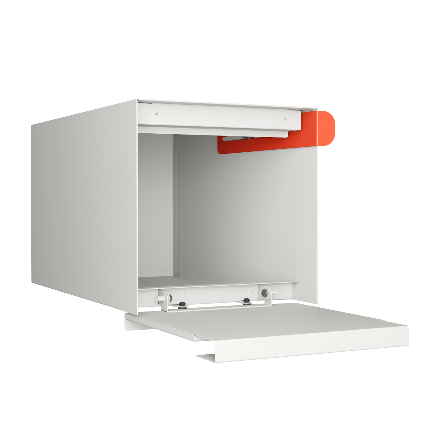 Town Square by Bravios - Large Capacity Mailbox with Post - White with Voyager Wood Panel