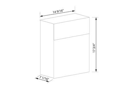 ALTO by Bravios - Modern wall-mounted white mailbox