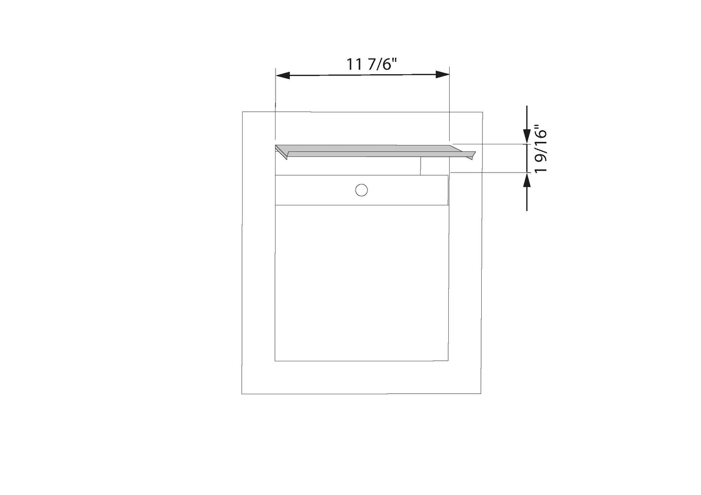 BARI by Bravios - Modern built-in white mailbox