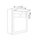 BASE by Bravios - Modern wall-mounted red mailbox
