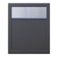 BASE by Bravios - Modern wall-mounted anthracite mailbox with stainless steel flap