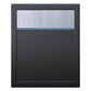 BASE by Bravios - Modern wall-mounted black mailbox with stainless steel flap
