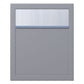BASE by Bravios - Modern wall-mounted gray mailbox with stainless steel flap