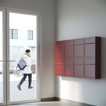 BASE by Bravios - Modern wall-mounted rust mailbox
