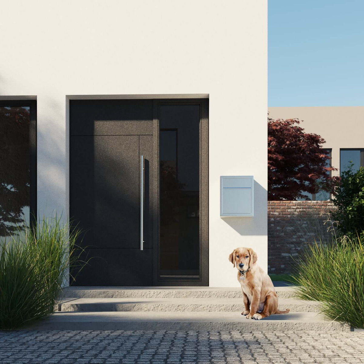 Mailbox In Rendered Wall Wall Mount Mailbox Duplex Whitehall Mailboxes Wall Mount Mailbox With