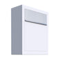 BASE by Bravios - Modern wall-mounted white mailbox with stainless steel flap
