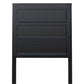 STAND CUBE 3 by Bravios - Modern post-mounted 3-unit black mailbox