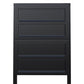 STAND CUBE 4 by Bravios - Modern post-mounted 4-unit black mailbox