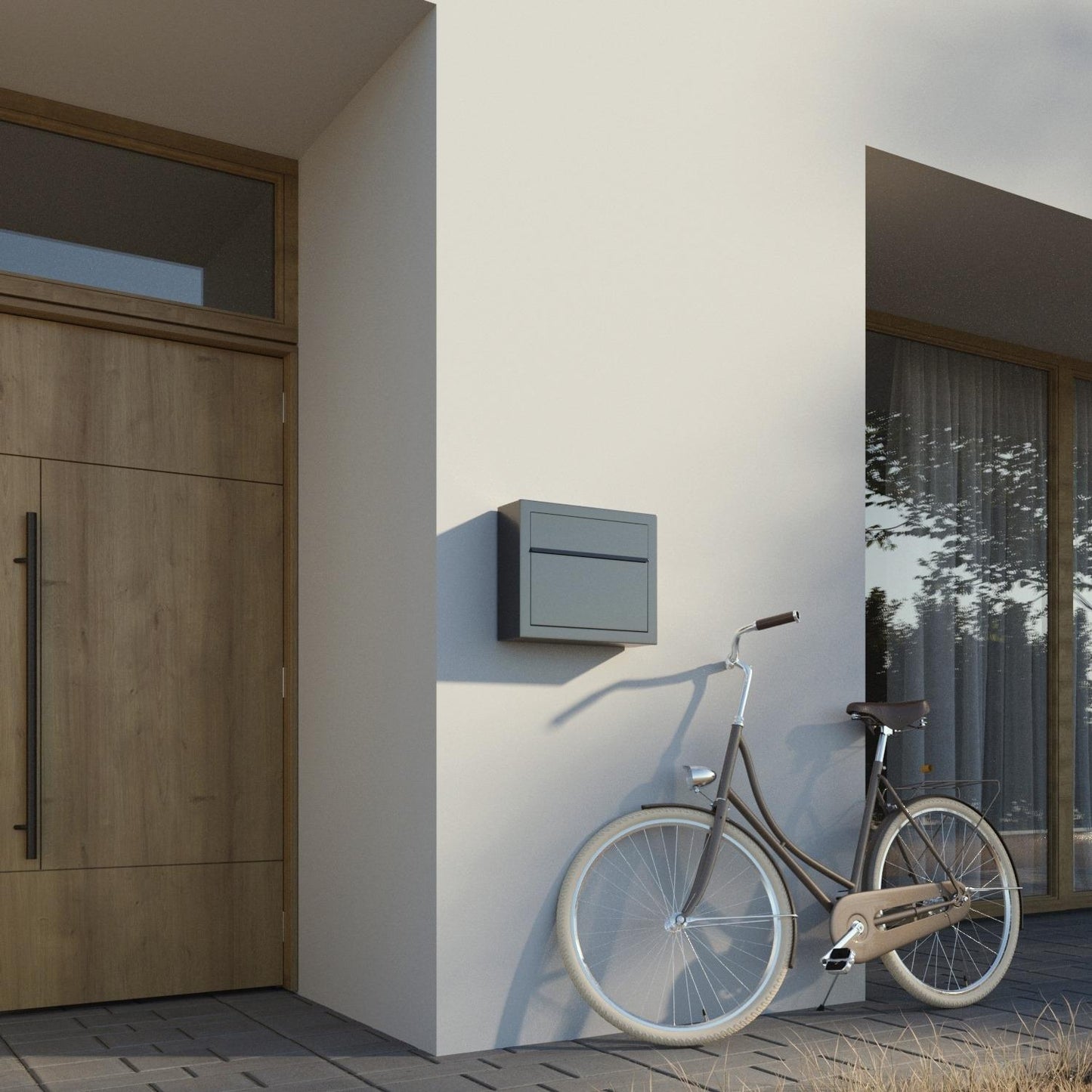 ELEGANCE by Bravios - Modern wall-mounted black mailbox