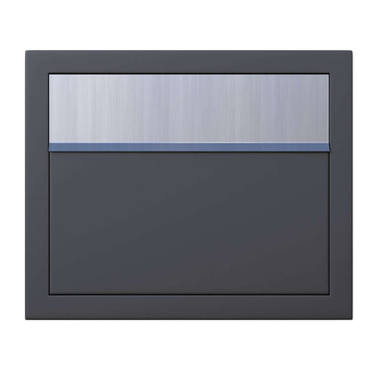 ELEGANCE by Bravios - Modern wall-mounted anthracite mailbox with stainless steel accents
