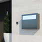 ELEGANCE by Bravios - Modern wall-mounted anthracite mailbox with stainless steel accents