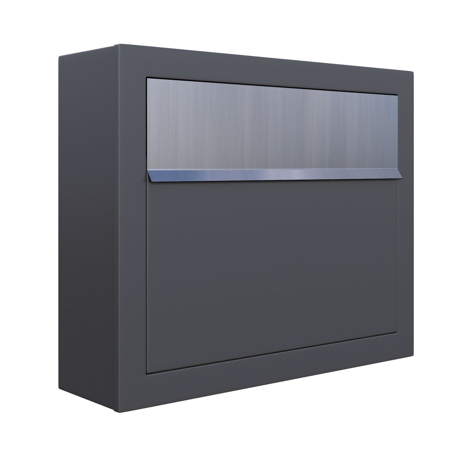 ELEGANCE by Bravios - Modern wall-mounted anthracite mailbox with stainless steel accents