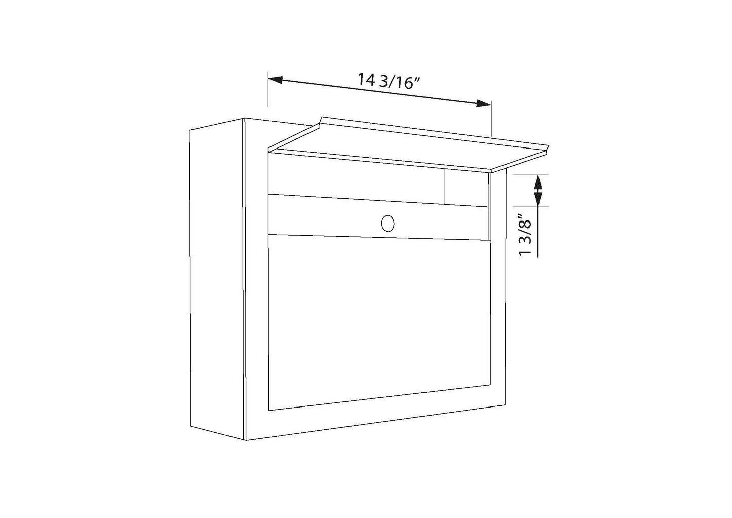 ELEGANCE by Bravios - Modern wall-mounted black mailbox