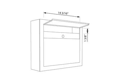 ELEGANCE by Bravios - Modern wall-mounted white mailbox
