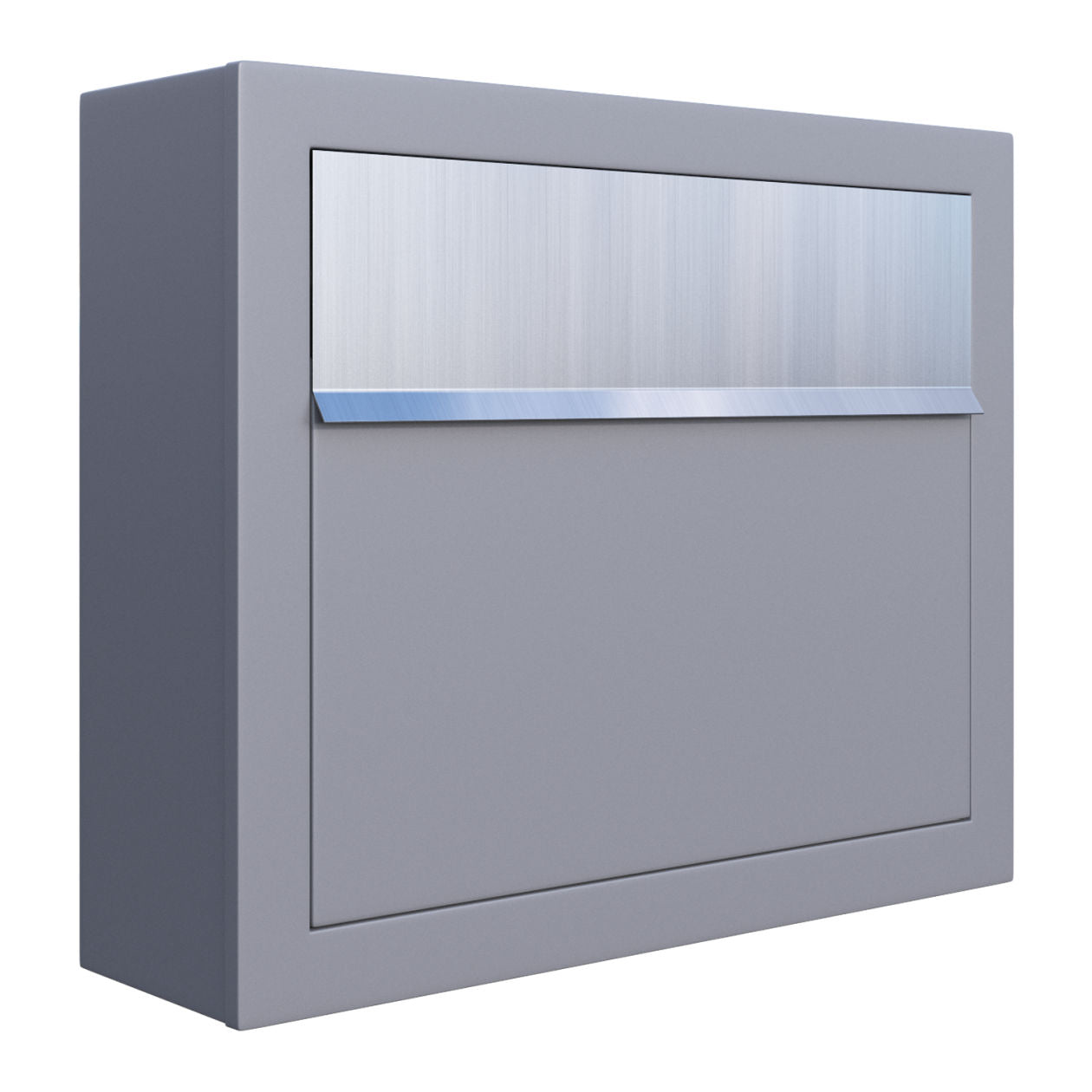 ELEGANCE by Bravios - Modern wall-mounted gray mailbox with stainless steel accents