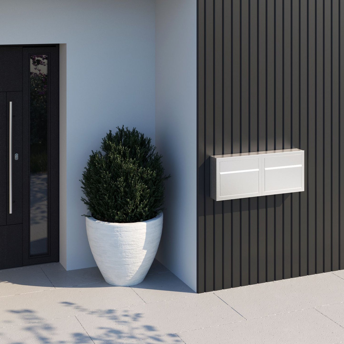 ELEGANCE by Bravios - Modern wall-mounted red mailbox