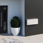 ELEGANCE by Bravios - Modern wall-mounted white mailbox with stainless steel accents