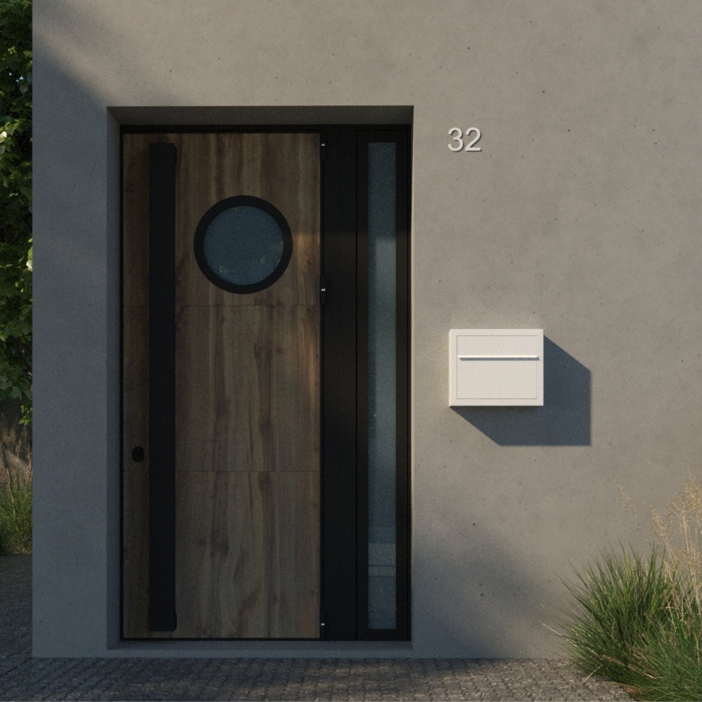 ELEGANCE by Bravios - Modern wall-mounted red mailbox