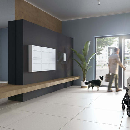 ELEGANCE by Bravios - Modern wall-mounted white mailbox