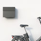 MOLTO by Bravios - Modern wall-mounted black mailbox with stainless steel flap