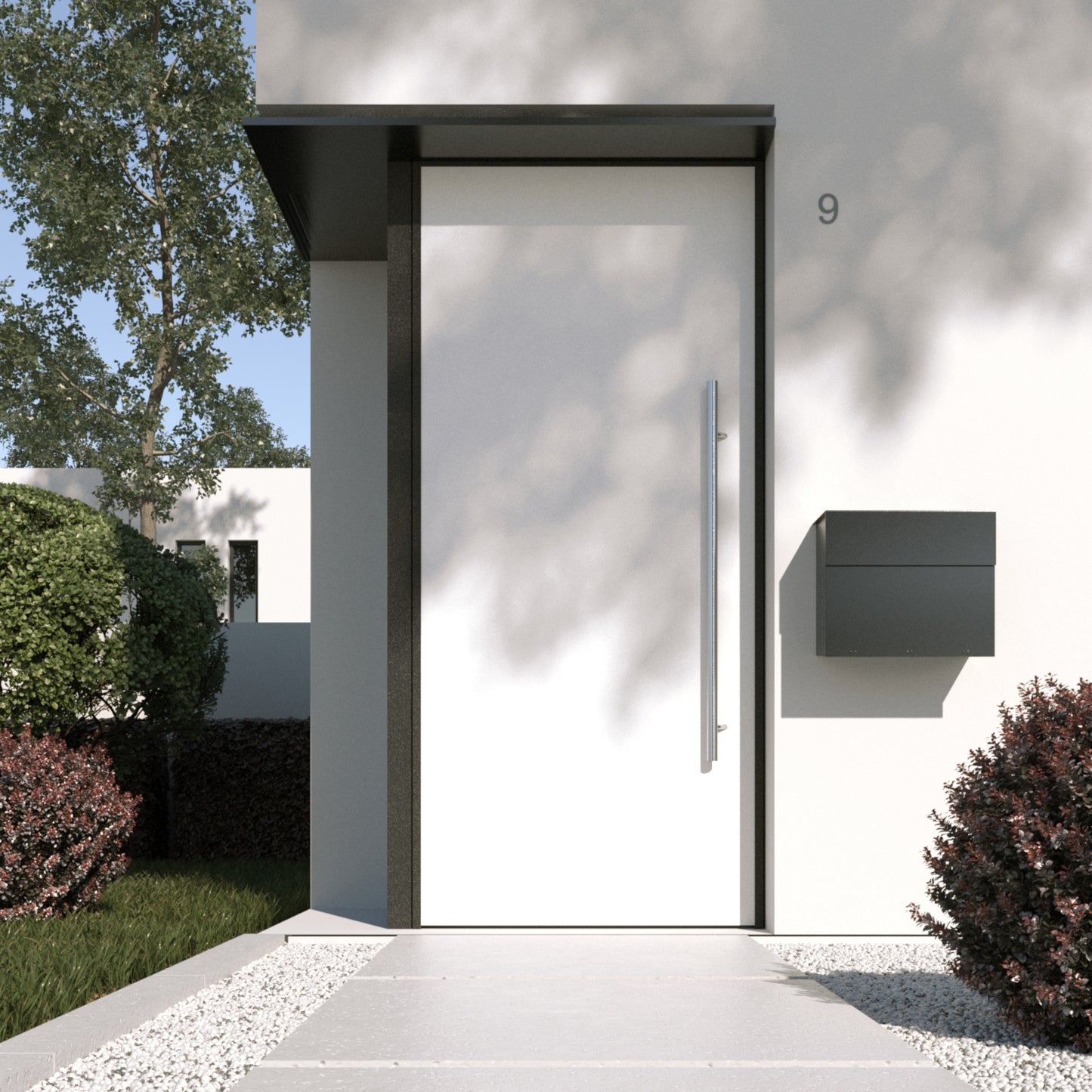 MOLTO by Bravios - Modern wall-mounted gray mailbox
