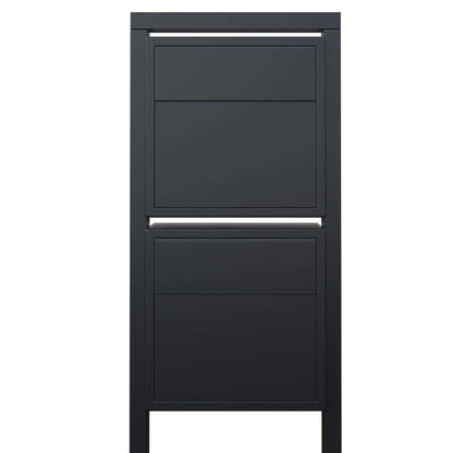 SOPRANO 2 by Bravios - Modern post-mounted 2-unit black mailbox