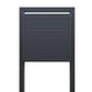 SOPRANO by Bravios - Modern post-mounted anthracite mailbox