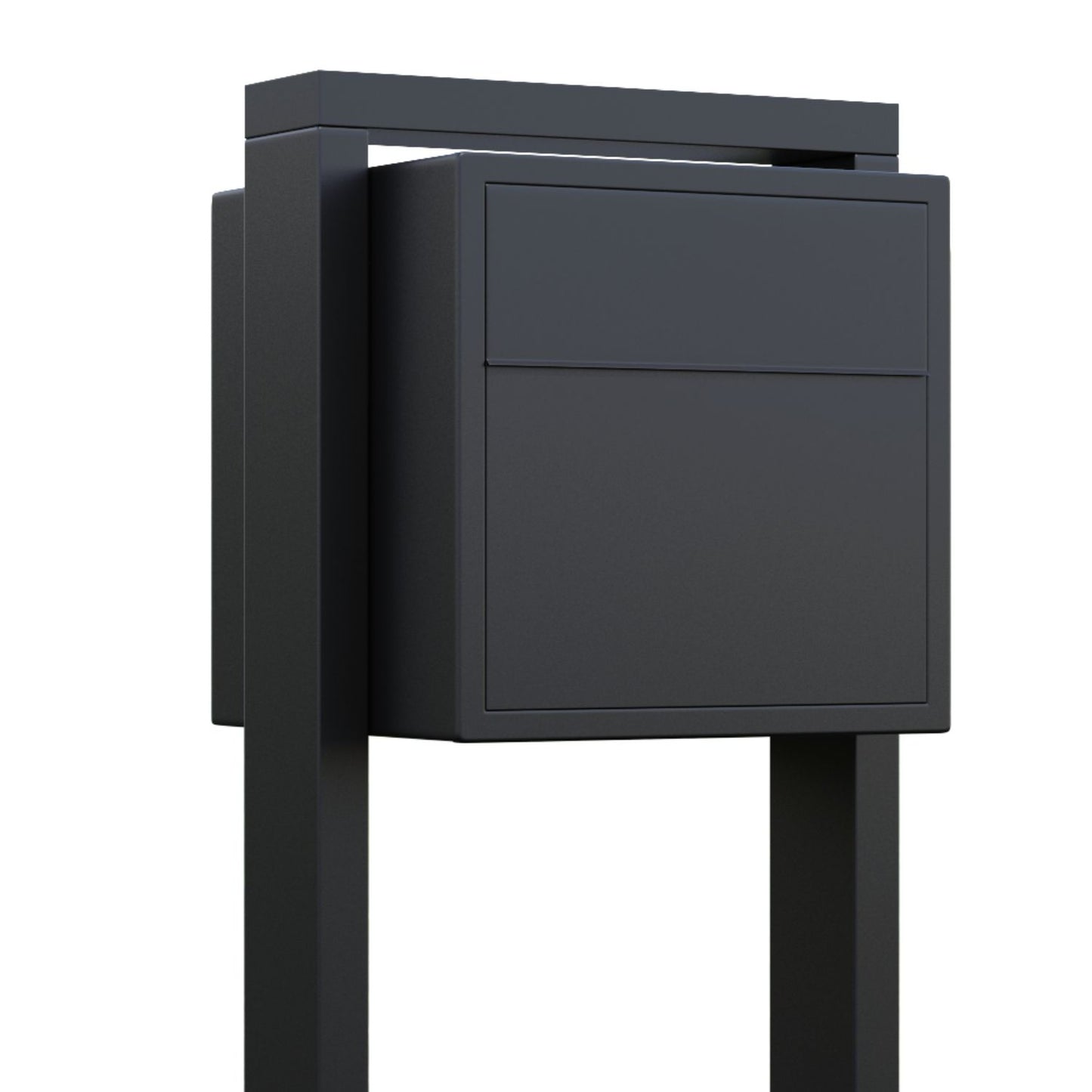 SOPRANO by Bravios - Modern post-mounted anthracite mailbox