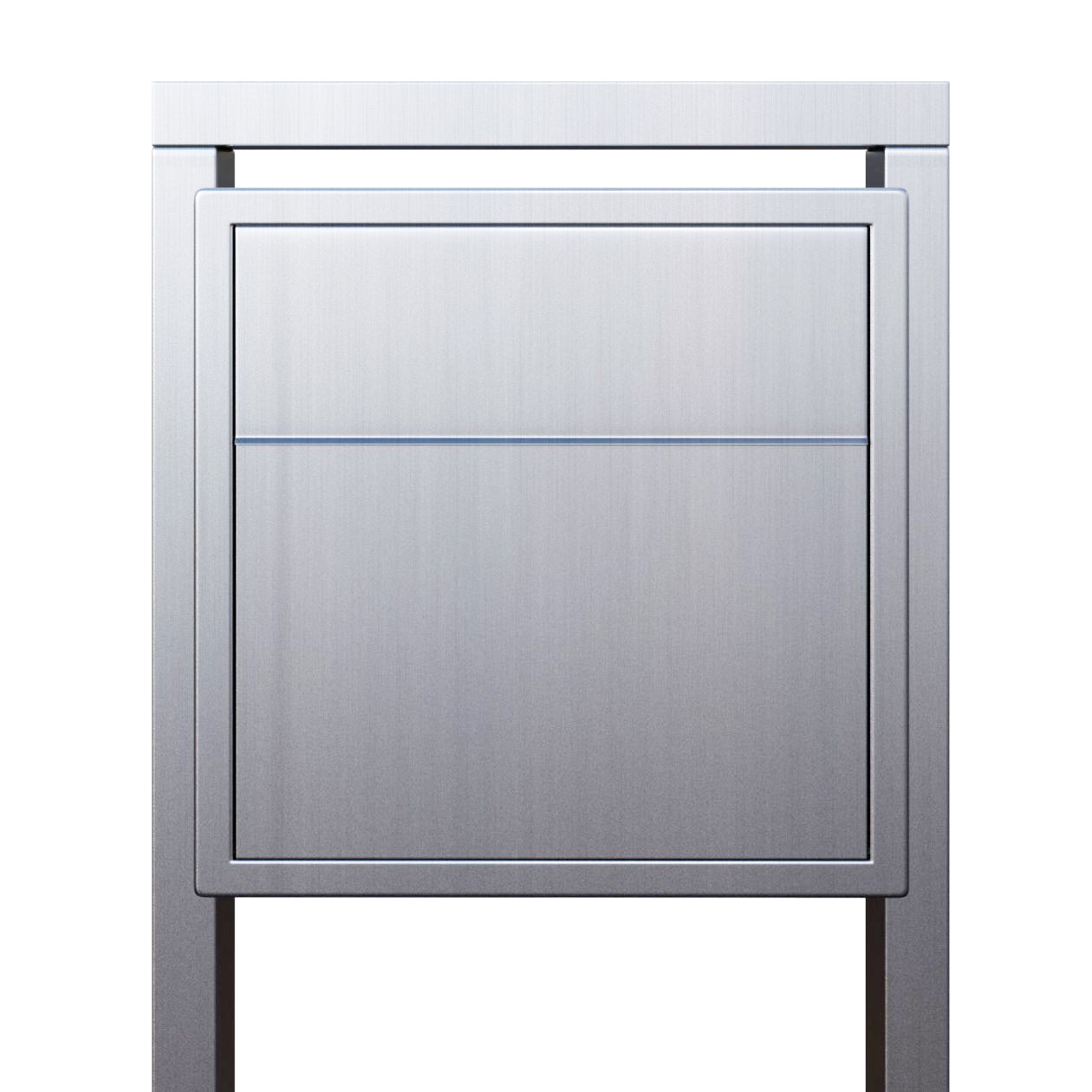 SOPRANO by Bravios - Modern post-mounted stainless steel mailbox