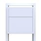 SOPRANO by Bravios - Modern post-mounted white mailbox