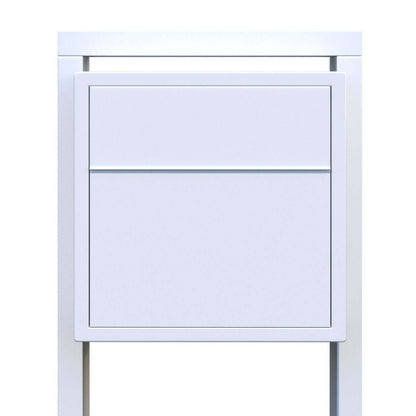 SOPRANO by Bravios - Modern post-mounted white mailbox