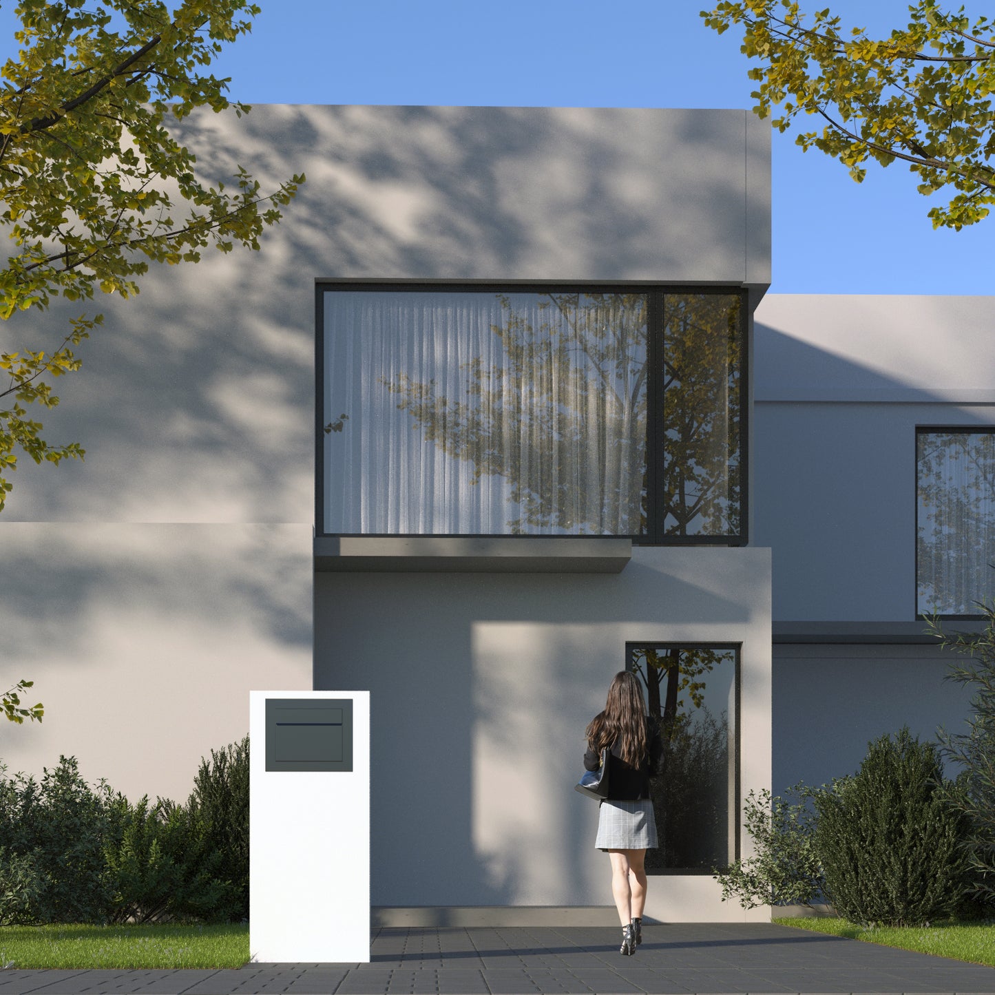 SORA by Bravios - Modern built-in stainless steel mailbox