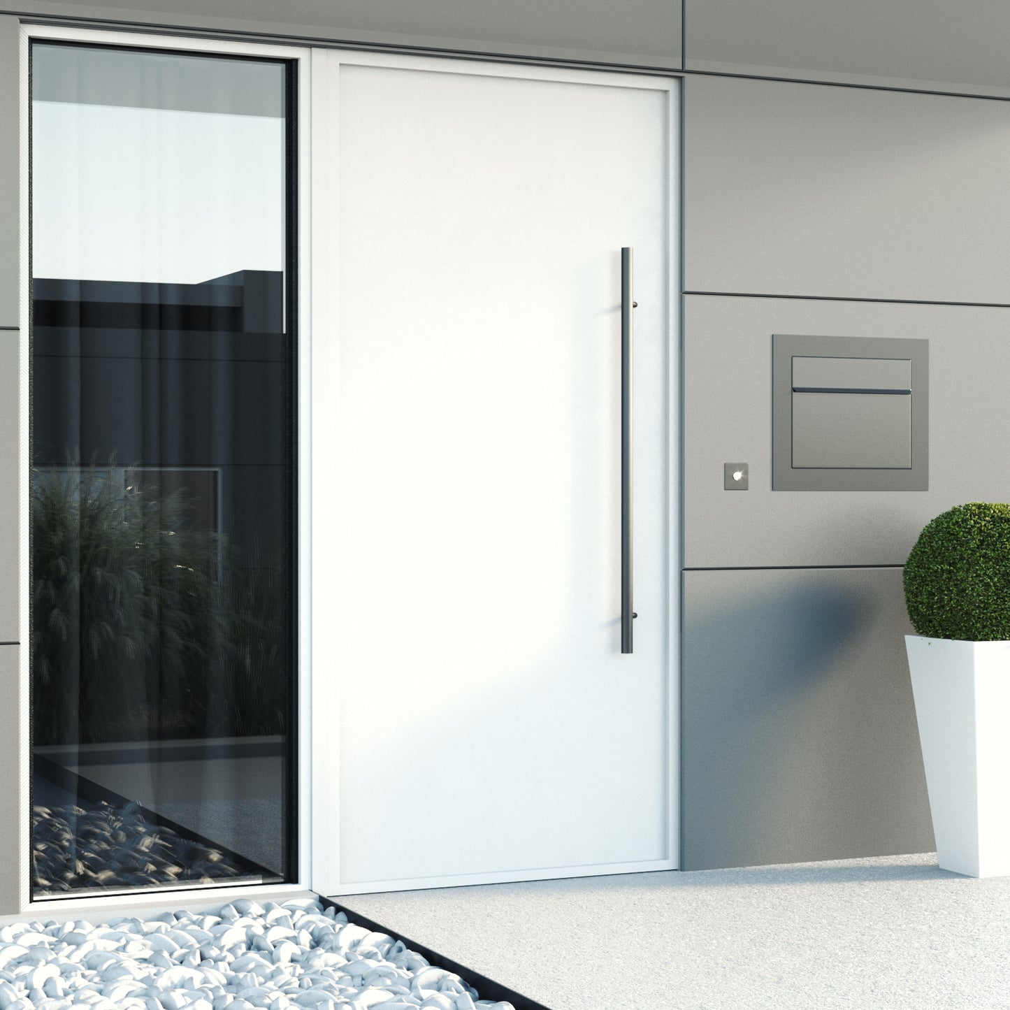 SORA by Bravios - Modern built-in stainless steel mailbox