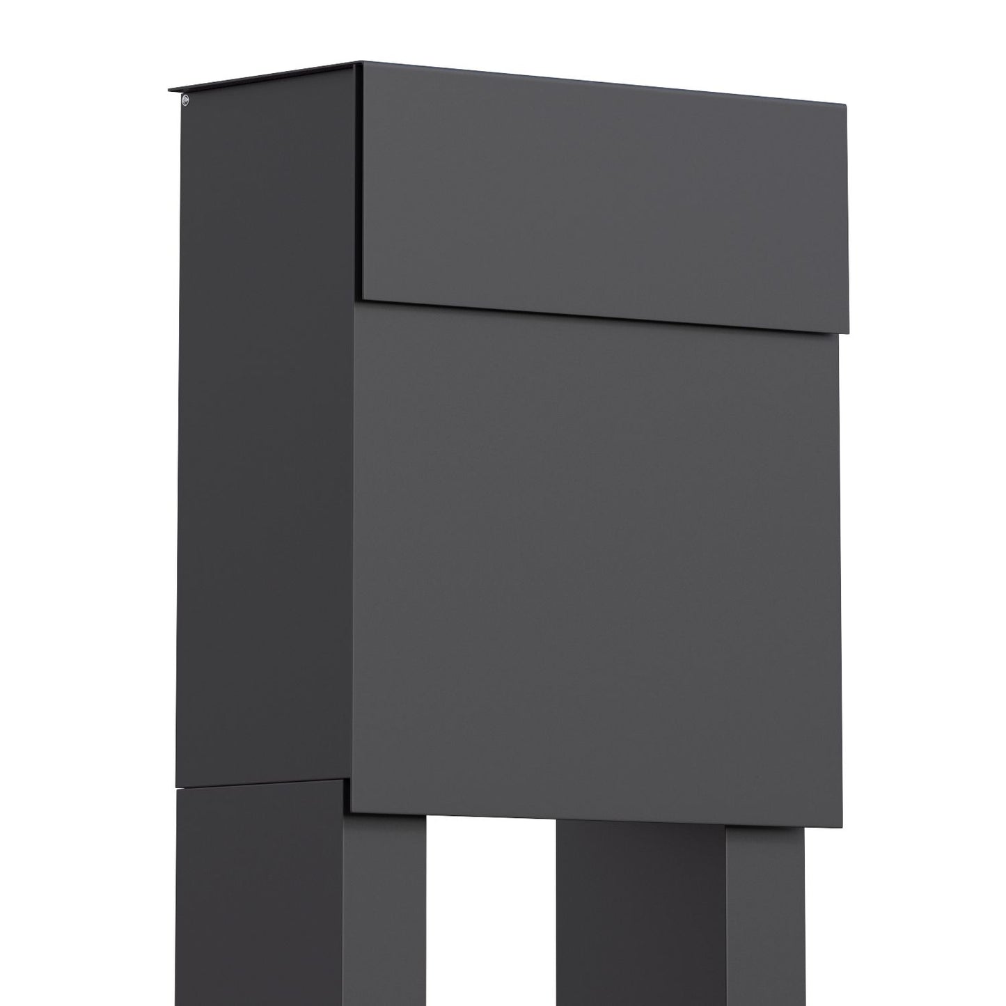 STAND ALTO by Bravios - Modern post-mounted anthracite mailbox
