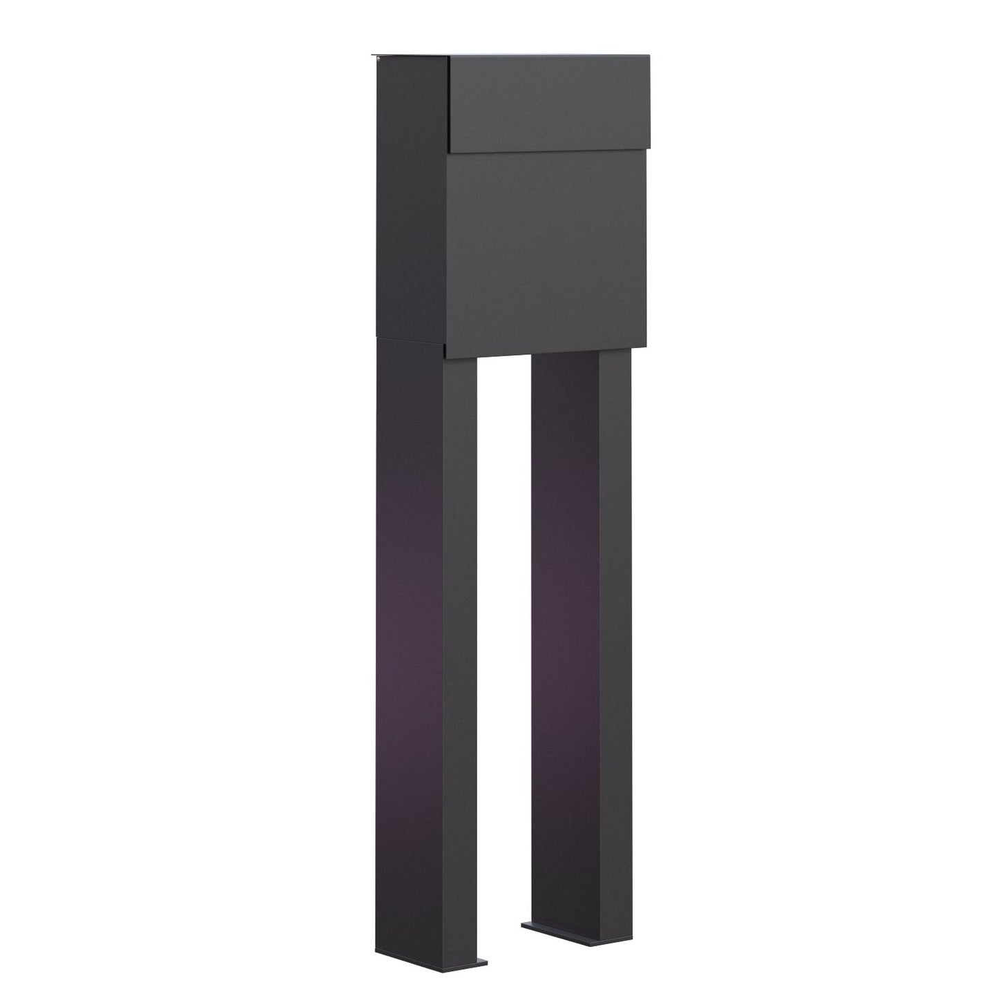 STAND ALTO by Bravios - Modern post-mounted anthracite mailbox